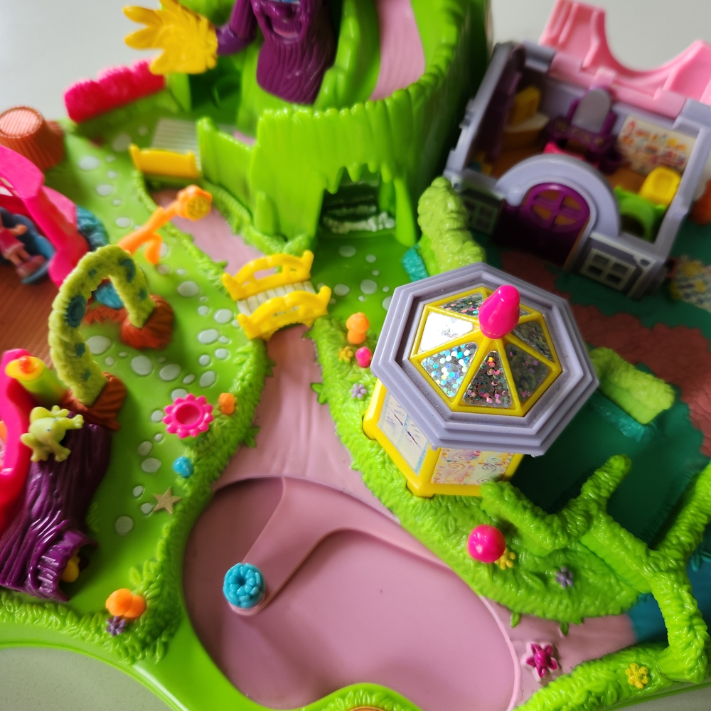 Colorful Kids Playset with Pink and Green Features